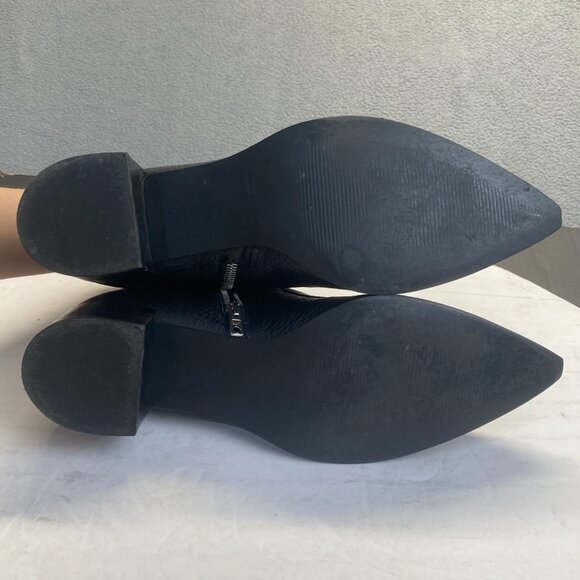 Everlane The Boss Bootie Italian Pebbled Leather Ankle Black Women's Size 10,Zip - Picture 6 of 16
